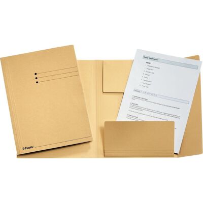 Esselte manilla 3-klepsmap - a4 - 50 stuks - gems Esselte manilla 3-klepsmap - a4 - 50 stuks - gems