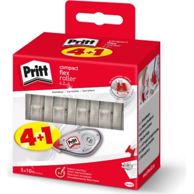 Pritt compact correction roller 4.2mm x 10m value-pack 4+1 Pritt compact correction roller 4.2mm x 10m value-pack 4+1