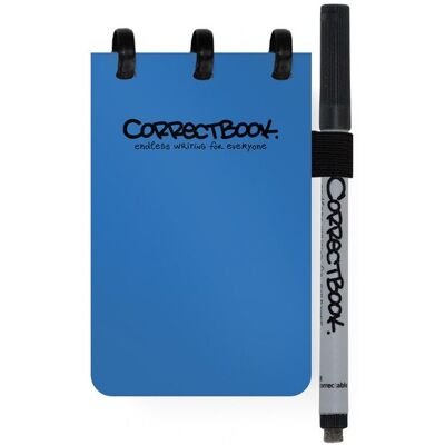 Correctbook a7 uitwisbaar notitieboek - earthy blue - mix (lijntjes/blanco) - herbruikbaar schrift - inclusief pen & wisdoekje - pocketformaat Correctbook a7 uitwisbaar notitieboek - earthy blue - mix (lijntjes/blanco) - herbruikbaar schrift - inclusief pen & wisdoekje - pocketformaat