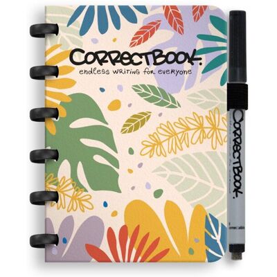 Correctbook a6 uitwisbaar notitieboek - herbruikbaar schrift - botanical beauty - gelinieerd - inclusief pen & wisdoekje - aanvulbaar met extra pagina's Correctbook a6 uitwisbaar notitieboek - herbruikbaar schrift - botanical beauty - gelinieerd - inclusief pen & wisdoekje - aanvulbaar met extra pagina's