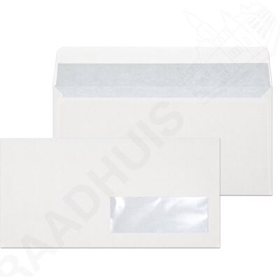 Raadhuis dienstenvelop dl (ea5/6) - 110x220mm - venster rechts - met plakstrip - wit - 500 stuks - envelop - rd-202530 Raadhuis dienstenvelop dl (ea5/6) - 110x220mm - venster rechts - met plakstrip - wit - 500 stuks - envelop - rd-202530