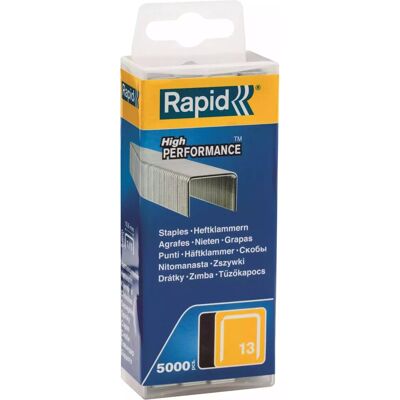 Rapid dundraadnieten type 13 - gegalvaniseerd staal - scherpe punten - 6 mm - 5000 stuks Rapid dundraadnieten type 13 - gegalvaniseerd staal - scherpe punten - 6 mm - 5000 stuks