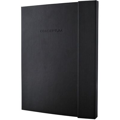 Sigel notitieboek conceptum pure a4+ zwart hardcover 194 pagina's 80 grams ruit met magneetsluiting Sigel notitieboek conceptum pure a4+ zwart hardcover 194 pagina's 80 grams ruit met magneetsluiting
