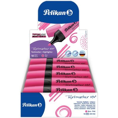 Pelikan textmarker 490 - markeerstift - roze - 10 stuks Pelikan textmarker 490 - markeerstift - roze - 10 stuks