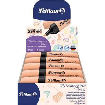 Pelikan textmarker 490 - markeerstift - pastel oranje - 10 stuks Pelikan textmarker 490 - markeerstift - pastel oranje - 10 stuks