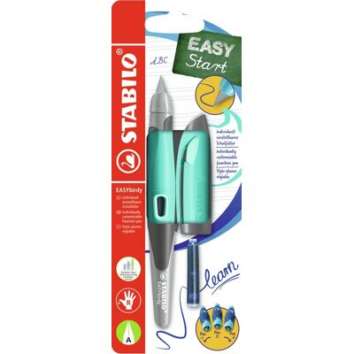 STABILO easybirdy - ergonomische vulpen - pastel aquagroen - a punt voor rechtshandigen STABILO easybirdy - ergonomische vulpen - pastel aquagroen - a punt voor rechtshandigen