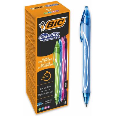 BIC Gelpen gel-ocity quick dry 4 colours 12 stuks BIC Gelpen gel-ocity quick dry 4 colours 12 stuks