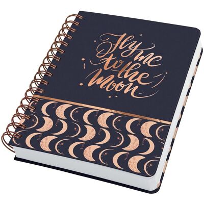 Sigel spiraal notitieboek jolie a5 hardcover 240 pagina's dots 120 grams papier moonlight melody Sigel spiraal notitieboek jolie a5 hardcover 240 pagina's dots 120 grams papier moonlight melody