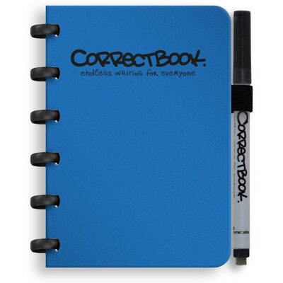 Correctbook a6 uitwisbaar notitieboek - earthy blue - gelinieerd - herbruikbaar schrift - inclusief pen & wisdoekje - aanvulbaar met extra pagina's Correctbook a6 uitwisbaar notitieboek - earthy blue - gelinieerd - herbruikbaar schrift - inclusief pen & wisdoekje - aanvulbaar met extra pagina's