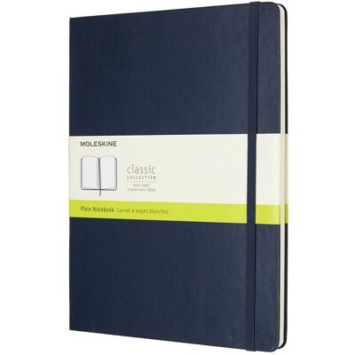 Moleskine classic notitieboek - extra large - hardcover - blanco - saffier blauw Moleskine classic notitieboek - extra large - hardcover - blanco - saffier blauw