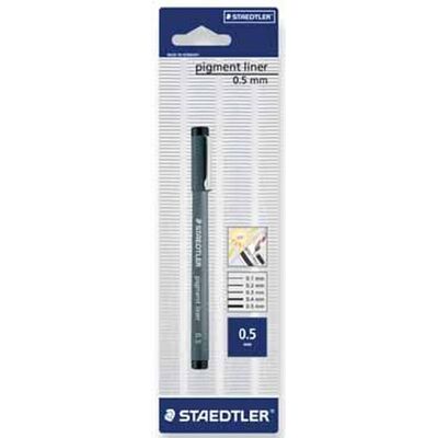 STAEDTLER Pigment liner fineliner - blister 0.5 mm zwart STAEDTLER Pigment liner fineliner - blister 0.5 mm zwart