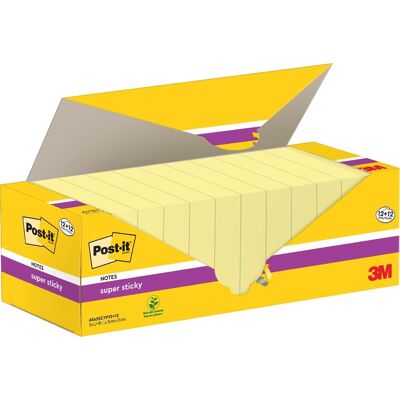Post-it plaknotitie 654sscyp12+12 76 mm x 76 mm geel 24 stuk(s) Post-it plaknotitie 654sscyp12+12 76 mm x 76 mm geel 24 stuk(s)