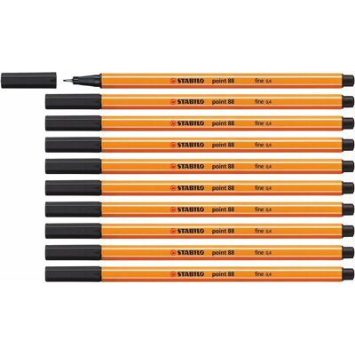 STABILO Point 88 Fineliner - Zwart - 0,4mm - Waterdichte inkt STABILO Point 88 Fineliner - Zwart - 0,4mm - Waterdichte inkt