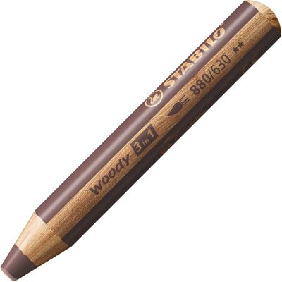 STABILO Woody 3 in 1 - Veelzijdige kleurpotlood - Bruin - Kleurpotloden STABILO Woody 3 in 1 - Veelzijdige kleurpotlood - Bruin - Kleurpotloden