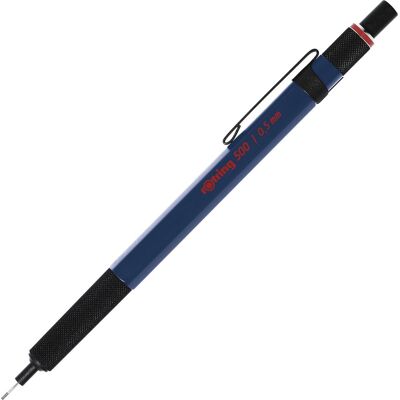 Rotring 500 vulpotlood 0,5 mm hb-stift blauwe zeshoekige kunststof behuizing en antislip getex Rotring 500 vulpotlood 0,5 mm hb-stift blauwe zeshoekige kunststof behuizing en antislip getex