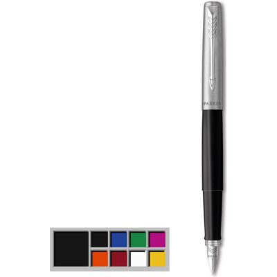 Parker jotter originals-vulpen klassieke zwarte afwerking medium penpunt blauwe en zwarte inkt Parker jotter originals-vulpen klassieke zwarte afwerking medium penpunt blauwe en zwarte inkt