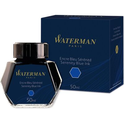 Waterman -vulpeninkt serenity blue inktpot van 50 ml Waterman -vulpeninkt serenity blue inktpot van 50 ml