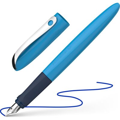 Schneider Schrijfwaren Schneider vulpen - wavy - penpunt a - houderkleur blauw - in kartonetui - s-162113 Schneider Schrijfwaren Schneider vulpen - wavy - penpunt a - houderkleur blauw - in kartonetui - s-162113