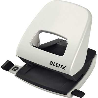 Leitz nexxt metalen bureau perforator - perforeert tot 30 vel - voor mappen en ringbanden - grijs Leitz nexxt metalen bureau perforator - perforeert tot 30 vel - voor mappen en ringbanden - grijs