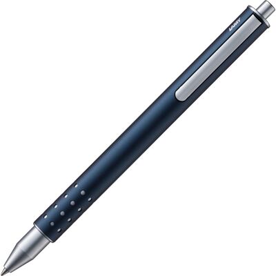 Lamy swift imperialblauw rollerpen - eenvoudige rollerpen met vloeibaar schrijfgevoel - robuuste behuizing van roestvrij staal & met een lijnbreedte b - inclusief rollerpenmine m 66 in blauw Lamy swift imperialblauw rollerpen - eenvoudige rollerpen met vloeibaar schrijfgevoel - robuuste behuizing van roestvrij staal & met een lijnbreedte b - inclusief rollerpenmine m 66 in blauw