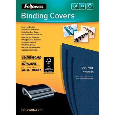 Fellowes schutbladen a4 linnen royal blauw 25 stuks fcs Fellowes schutbladen a4 linnen royal blauw 25 stuks fcs