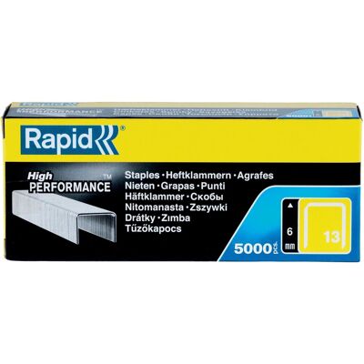 Rapid nr. 13 fijndraadnieten 6 mm - 5000 nietjes Rapid nr. 13 fijndraadnieten 6 mm - 5000 nietjes
