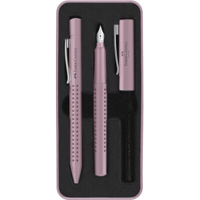 Faber-Castell schrijfset - grip 2010 - balpen en vulpen - in giftbox - harmony rose shadows - fc-201528 Faber-Castell schrijfset - grip 2010 - balpen en vulpen - in giftbox - harmony rose shadows - fc-201528