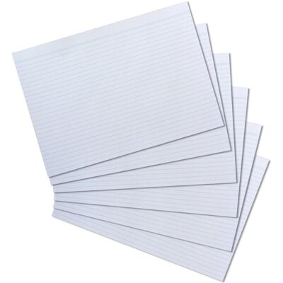 Herlitz indexkaarten - din a4 - gelinieerd - wit - 100st. Herlitz indexkaarten - din a4 - gelinieerd - wit - 100st.