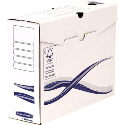 Bankers Box archiefdoos basic - 100mm - a4 - 10pk - fsc gecertificeerd Bankers Box archiefdoos basic - 100mm - a4 - 10pk - fsc gecertificeerd