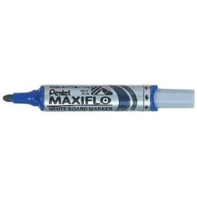 Pentel Whiteboardmarker maxiflo 3mm rond blauw Pentel Whiteboardmarker maxiflo 3mm rond blauw