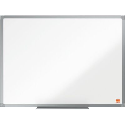 Nobo essence magnetisch whiteboard staal - 60x45cm - met houder voor whiteboard marker - grijs/wit Nobo essence magnetisch whiteboard staal - 60x45cm - met houder voor whiteboard marker - grijs/wit