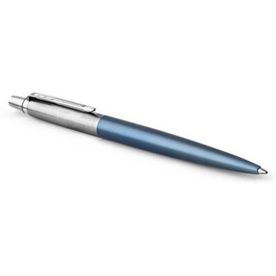Parker jotter-balpen waterloo blue medium punt met blauwe inkt cadeauverpakking Parker jotter-balpen waterloo blue medium punt met blauwe inkt cadeauverpakking