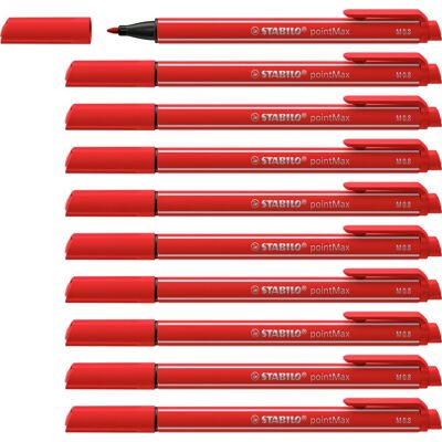 STABILO pointMax fineliner medium rood - Fineliner STABILO pointMax fineliner medium rood - Fineliner