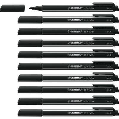 STABILO pointMax Fineliner Medium Zwart - Stift STABILO pointMax Fineliner Medium Zwart - Stift