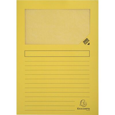 Exacompta 16x forever pak van 25 venstermappen 120g/m2 - 22x31cm voor a4 - geel - 50259e Exacompta 16x forever pak van 25 venstermappen 120g/m2 - 22x31cm voor a4 - geel - 50259e