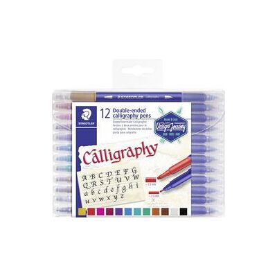 STAEDTLER design journey - calligraphy pen duo punt - set 12 st Multi kleuren STAEDTLER design journey - calligraphy pen duo punt - set 12 st Multi kleuren