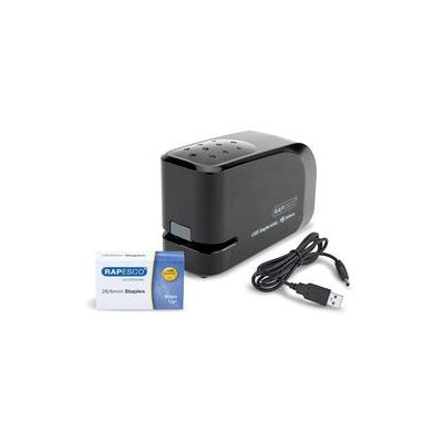 Rapesco 626el elektrische nietmachine, 26/6, usb/batterij, zwart Rapesco 626el elektrische nietmachine, 26/6, usb/batterij, zwart