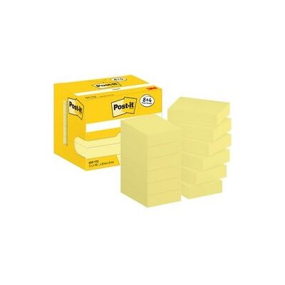 Post-it Zelfklevende memoblaadjes 653-y12 38x51mm effen geel Post-it Zelfklevende memoblaadjes 653-y12 38x51mm effen geel