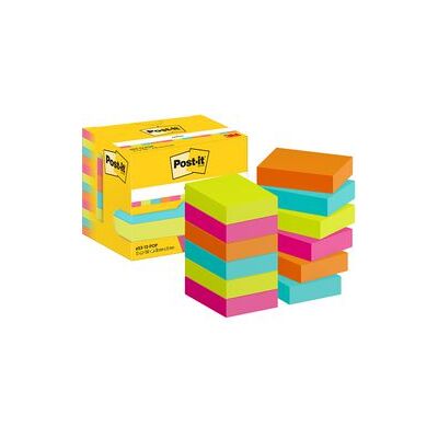 Post-it Zelfklevende memoblaadjes 653-12-pop multikleur 100 vel 12 pak Post-it Zelfklevende memoblaadjes 653-12-pop multikleur 100 vel 12 pak