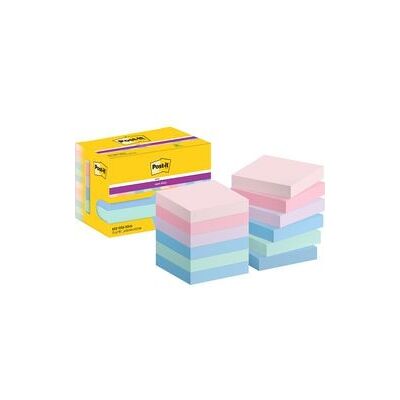 Post-it Super sticky notes 622-12ss-soul 47.6x47.6 mm effen mulitkleur Post-it Super sticky notes 622-12ss-soul 47.6x47.6 mm effen mulitkleur
