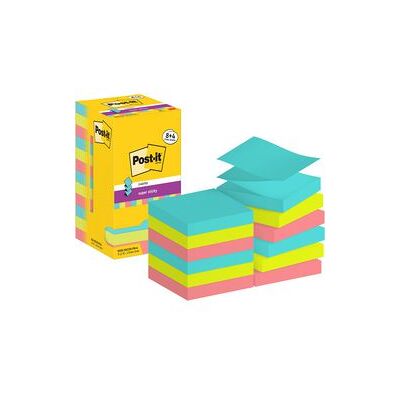Post-it Super sticky z-notes post_it r330-sscos-p8+4 76x76mm blauw, groen, roze Post-it Super sticky z-notes post_it r330-sscos-p8+4 76x76mm blauw, groen, roze