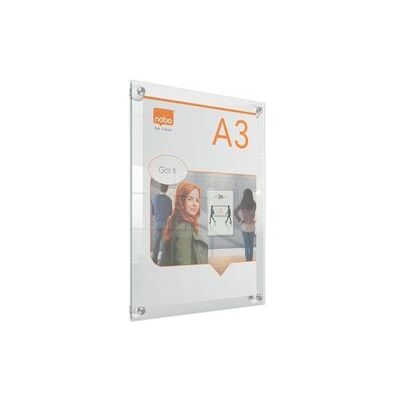 Nobo premium plus verplaatsbare a3 poster frame voor aan de muur - met zuignapmontage - transparant acryl Nobo premium plus verplaatsbare a3 poster frame voor aan de muur - met zuignapmontage - transparant acryl