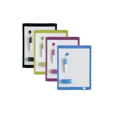 Nobo mini magnetisch whiteboard - inclusief marker, magneten, wisser en montage pads - 21,6 x 28 cm - geassorteerde kleur Nobo mini magnetisch whiteboard - inclusief marker, magneten, wisser en montage pads - 21,6 x 28 cm - geassorteerde kleur
