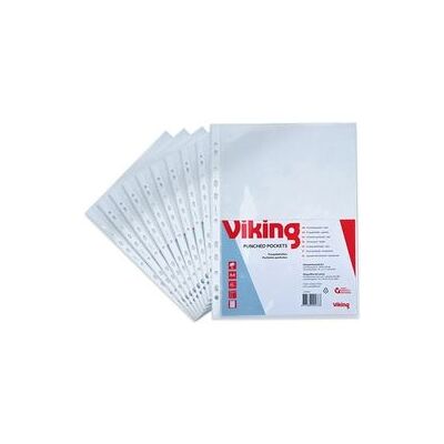 Showtassen Viking A4 23 gaten 80 microns transparant pak 50 stuks Showtassen Viking A4 23 gaten 80 microns transparant pak 50 stuks
