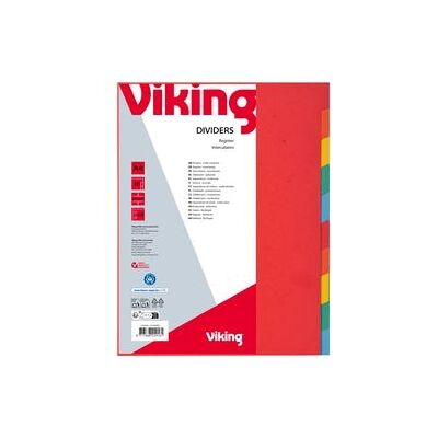 Tabbladen Viking 2010VKSE 10 tabs A4 18 Gaten Manila Tabbladen Viking 2010VKSE 10 tabs A4 18 Gaten Manila