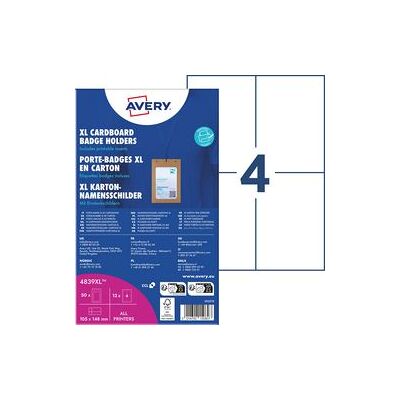 Naamkaartje AVERY ZWECKFORM 4839XL Naamkaartje AVERY ZWECKFORM 4839XL