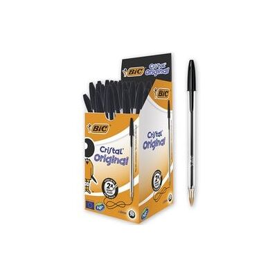 BIC Balpen cristal medium 0.4 mm 50 stuks zwart BIC Balpen cristal medium 0.4 mm 50 stuks zwart