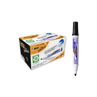 BIC Whiteboard marker 1701 velleda kunststofhouder breed 1-5mm zwart rond BIC Whiteboard marker 1701 velleda kunststofhouder breed 1-5mm zwart rond