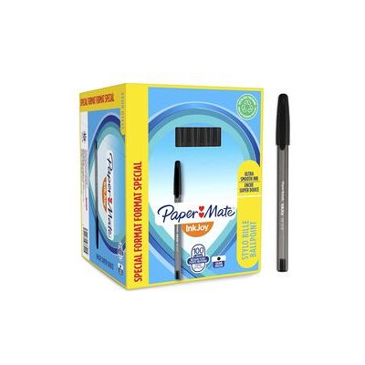 Paper Mate inkjoy 100st-balpennen medium punt (1,0 mm) zwart 100 stuks Paper Mate inkjoy 100st-balpennen medium punt (1,0 mm) zwart 100 stuks
