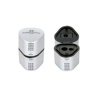 Faber-Castell Puntenslijper grip 2001 faber castell drievoud zilver Faber-Castell Puntenslijper grip 2001 faber castell drievoud zilver